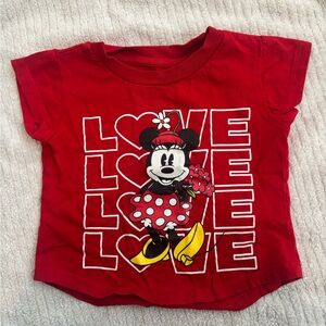 Disney Red Minnie Mouse Love T-Shirt
